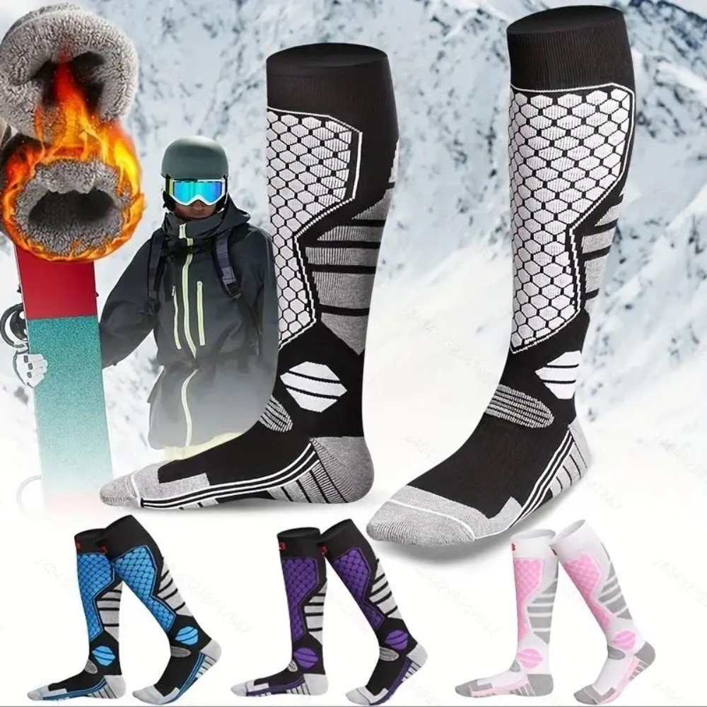 Sock Garter Men - Winterwarme Skisocken – rutschfest, dick, atmungsaktiv,