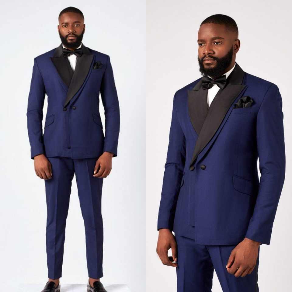 Men Formal Wear Modern - Formelle Hochzeits-Smokings mit Spitzrevers, Doppelreihiger Herrenanzug,