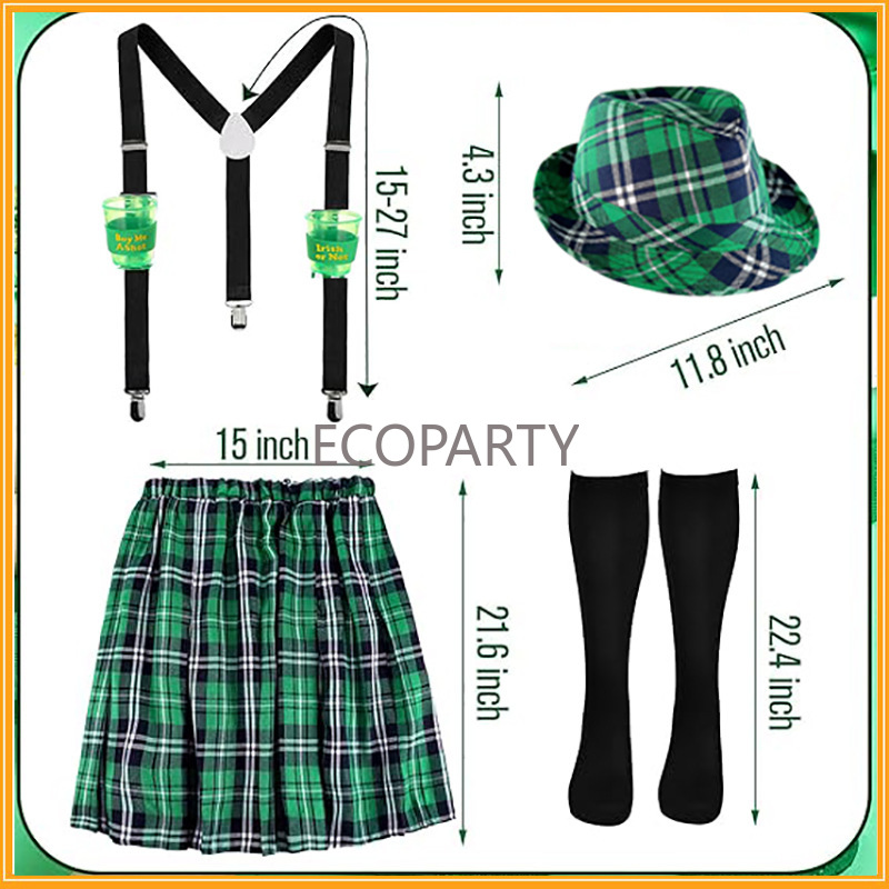 St. Patricks Day-Kostüm-Set, g – Sock Garter Men Bewertung und Preis