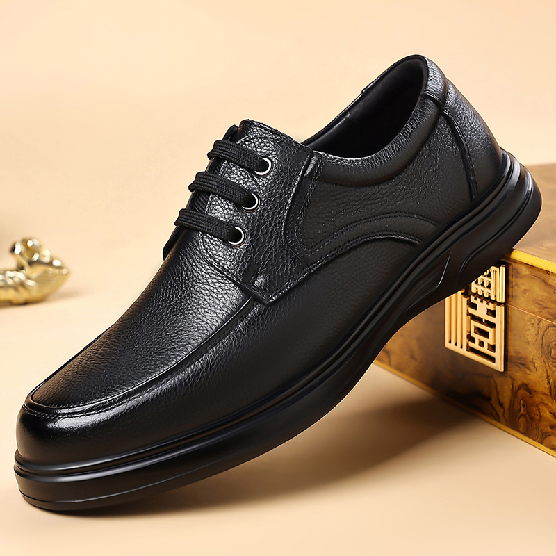 Herren-Lederschuhe mit Schnüru – Formal Men Daily Wear Footwear Bewertung und Preis